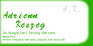 adrienn keszeg business card